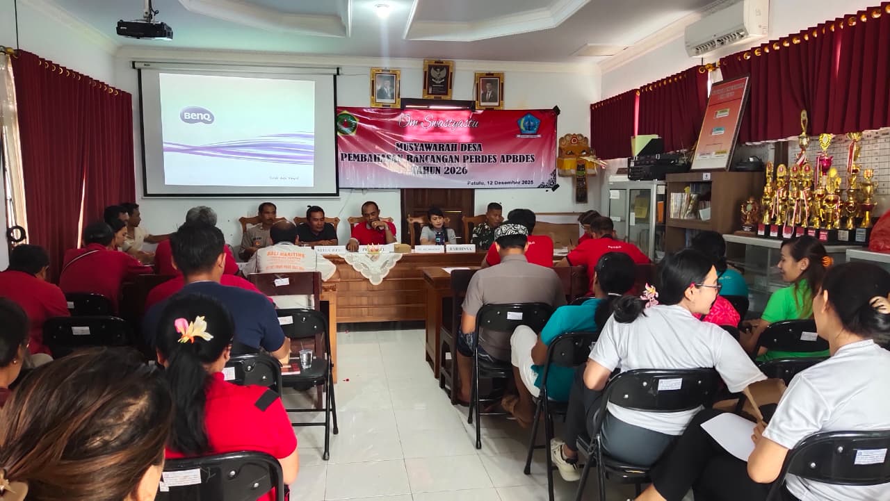 MUSYAWARAH DESA PEMBAHASAN RANCANGAN PERDES APBDES TAHUN 2026